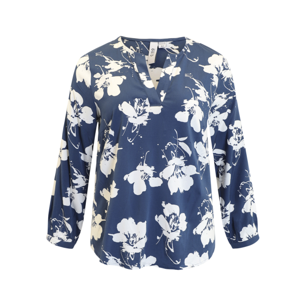 Bluse Bl� Print