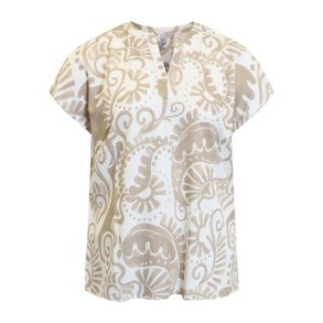 Bluse s/s Sand/Offwhite