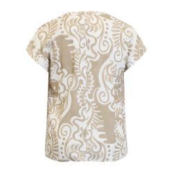 Bluse s/s Sand/Offwhite