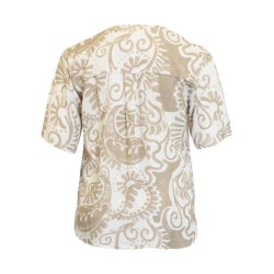 Skjorte s/s Sand/Offwhite