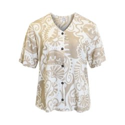Skjorte s/s Sand/Offwhite