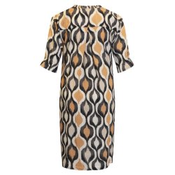 Skjortekjole Sand/Orange