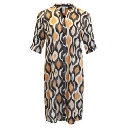 Skjortekjole Sand/Orange