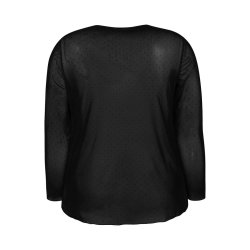 Mesh Bluse Sort