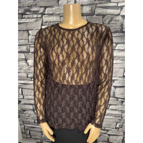 Blonde Mesh Bluse Brun