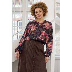 Loren Bluse Sort/Rose