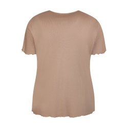 Lara Rib Bluse Karamel