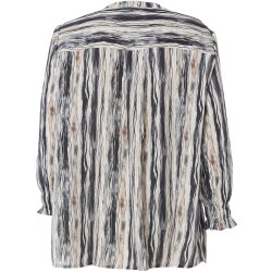 Berit Bluse Navy Strib