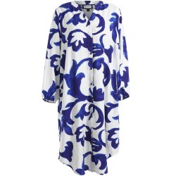 Anja Skjortekjole Bl�/Hvid