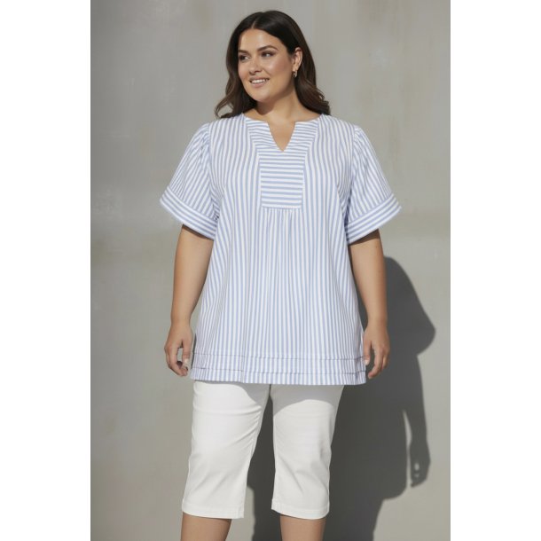 Magdette Bluse Bl�/Hvid
