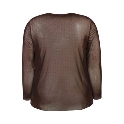  Mesh Bluse Brun