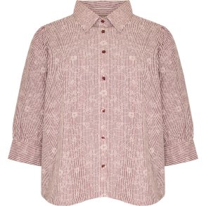Olisse Skjorte Bordeaux/Hvid