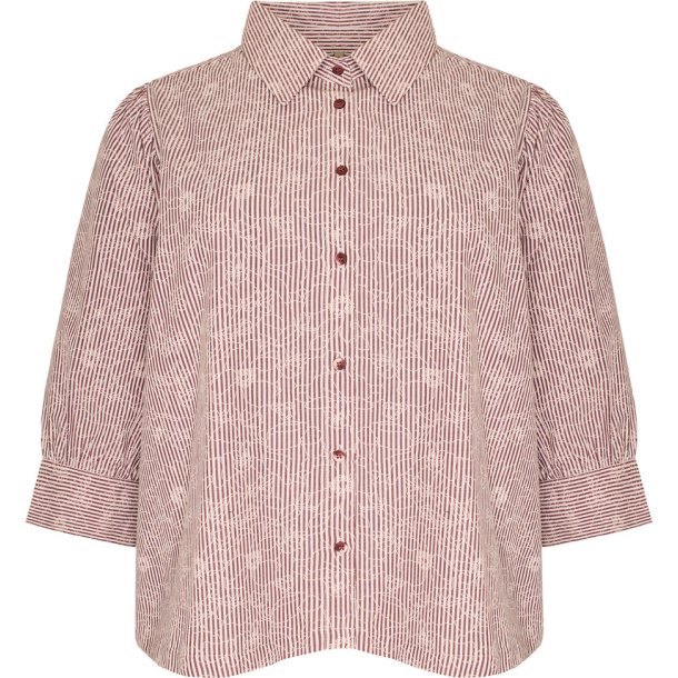 Olisse Skjorte Bordeaux/Hvid