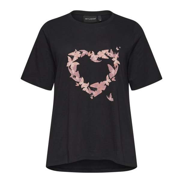 Bella Bluse Sort/Rosa