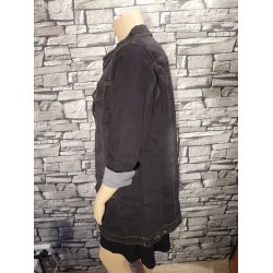 Amela Lang Jakke Sort Denim