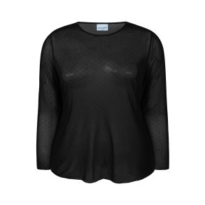 Mesh Bluse Sort