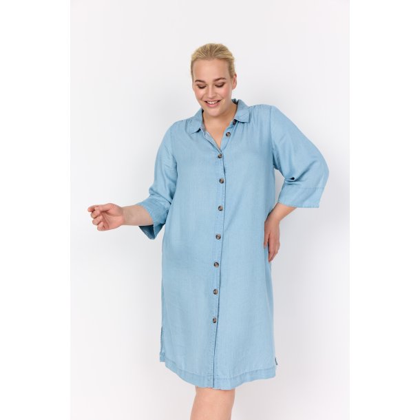 Flora Kjole Lys Denim Bl