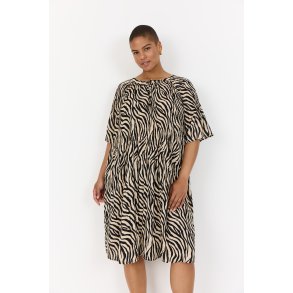 Liona Kjole Zebra Print