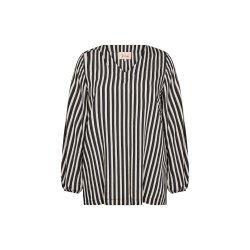 Nichole Bluse Sort/Offwhite