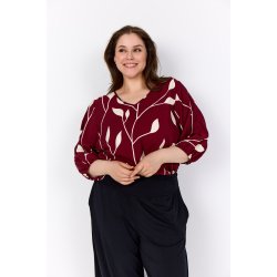 Nelly Bluse Bordeaux/Offwhite