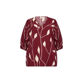 Nelly Bluse Bordeaux/Offwhite