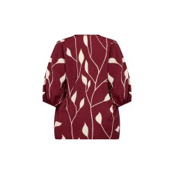 Nelly Bluse Bordeaux/Offwhite