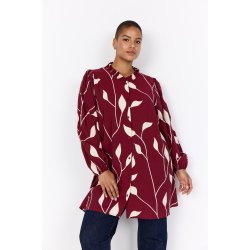 Nelly Skjorte Bordeaux/Offwhite