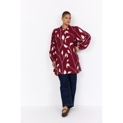 Nelly Skjorte Bordeaux/Offwhite