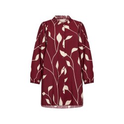 Nelly Skjorte Bordeaux/Offwhite