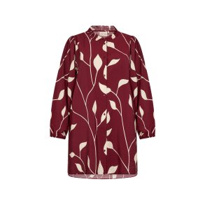 Nelly Skjorte Bordeaux/Offwhite