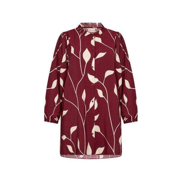 Nelly Skjorte Bordeaux/Offwhite