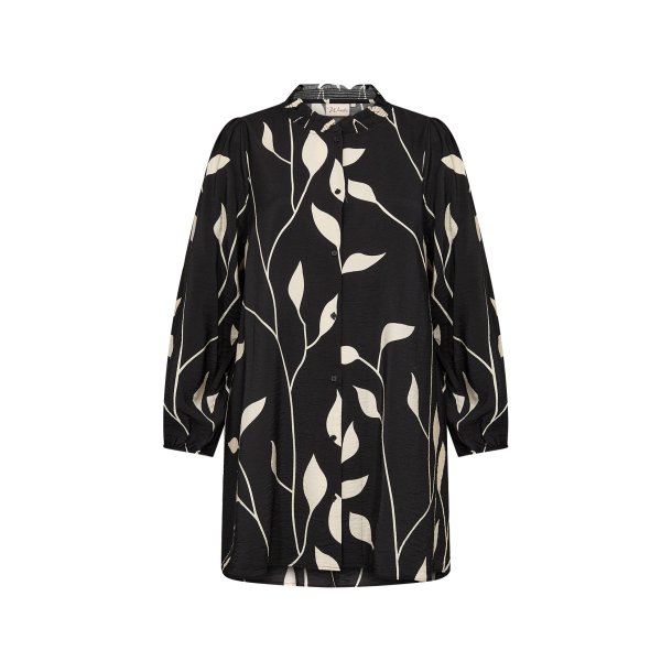 Nelly Skjorte Sort/Offwhite