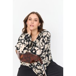 Saphina Bluse Sort/offwhite