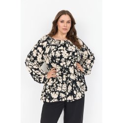 Saphina Bluse Sort/offwhite