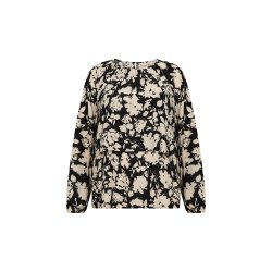 Saphina Bluse Sort/offwhite