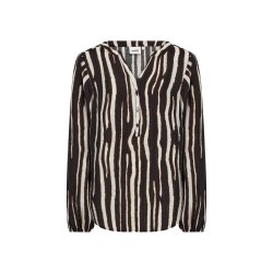 Chanella Bluse Sort/offwhite