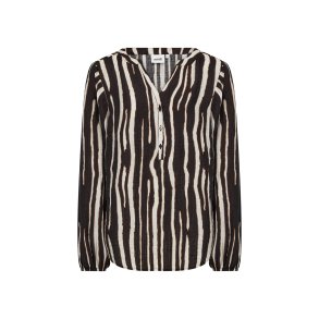 Chanella Bluse Sort/offwhite