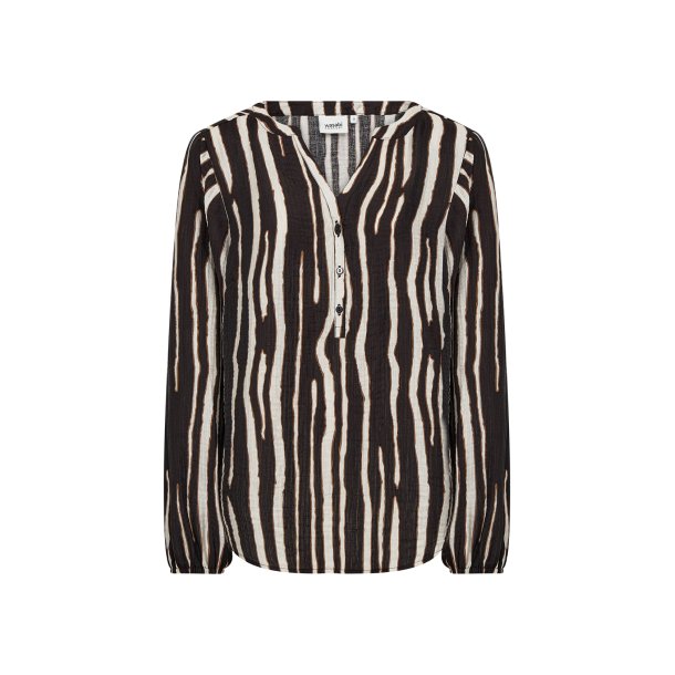 Chanella Bluse Sort/offwhite
