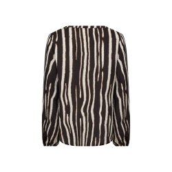 Chanella Bluse Sort/offwhite