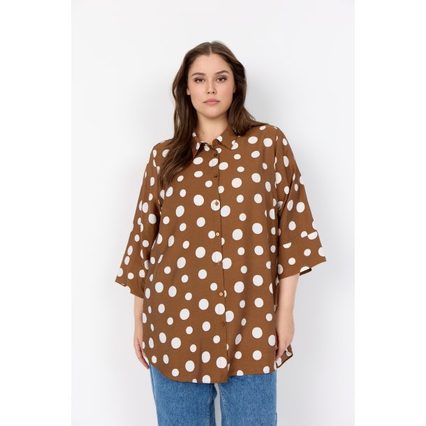 Celia Skjorte Toffee/Hvid