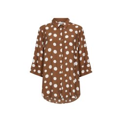 Celia Skjorte Toffee/Hvid