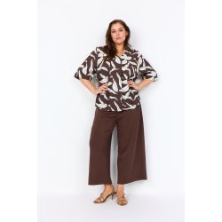 Hermina Bluse Brun/Hvid