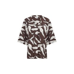 Hermina Bluse Brun/Hvid