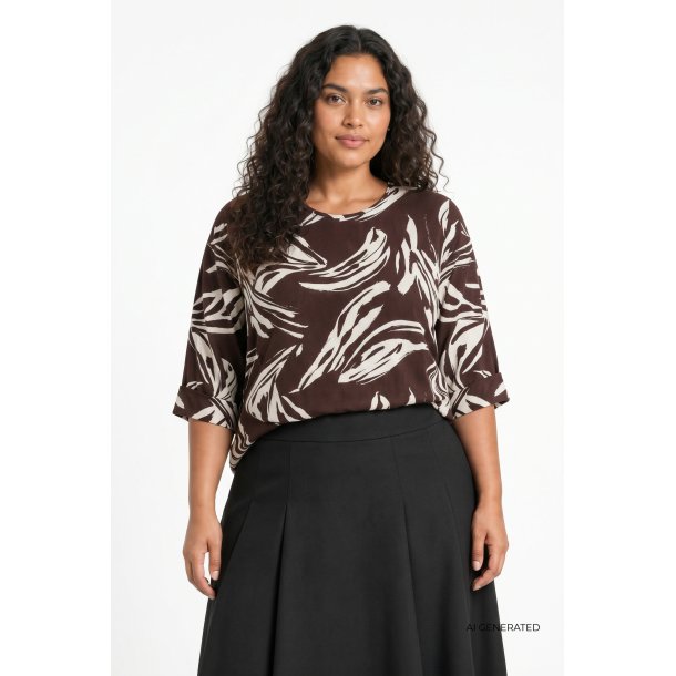Juliette Bluse Brun/Offwhite