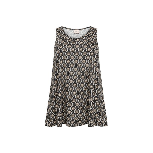 Lita Lang Top Beige Print