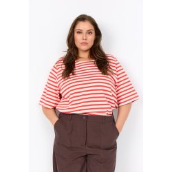 Hermina Bluse R�d/Offwhite