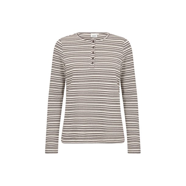  Jay L/� Bluse Brun/offwhite