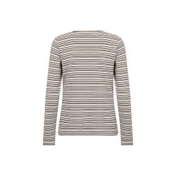  Jay L/� Bluse Brun/offwhite