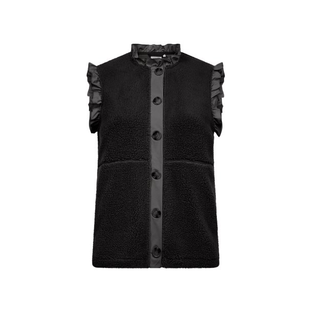 Nettie Fleece Vest Sort