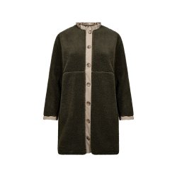 Nettie Lang Fleece Jakke Gr�n
